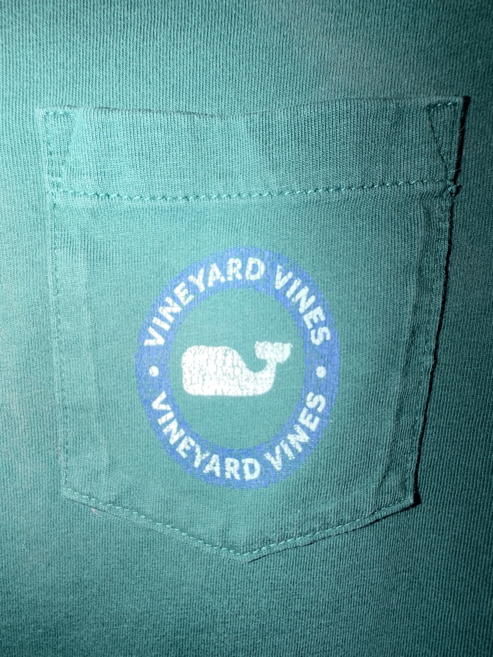 Vineyard Vines Men's Long Sleeve Pocket Tee - Teal - Picture 2 of 5